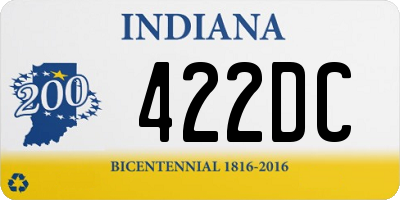 IN license plate 422DC