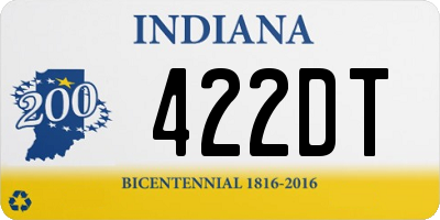 IN license plate 422DT