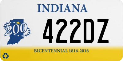 IN license plate 422DZ