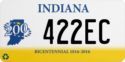 IN license plate 422EC