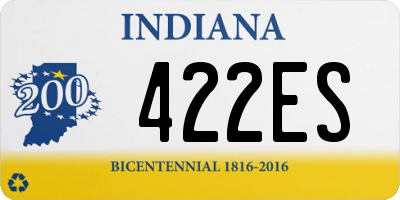 IN license plate 422ES