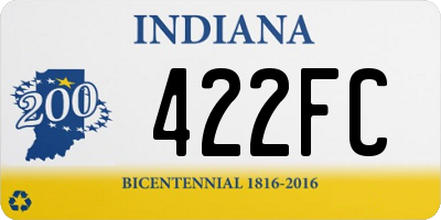 IN license plate 422FC