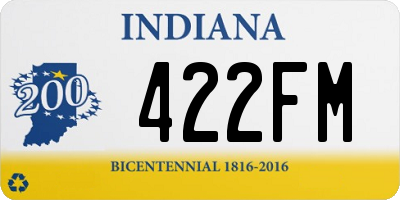 IN license plate 422FM