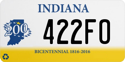 IN license plate 422FO