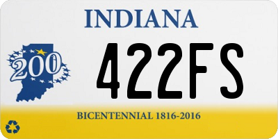 IN license plate 422FS