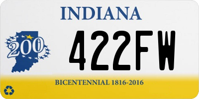 IN license plate 422FW