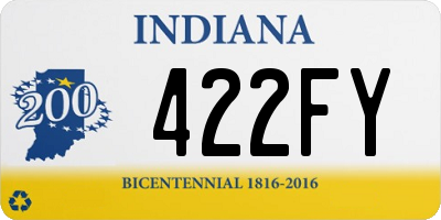 IN license plate 422FY