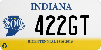 IN license plate 422GT