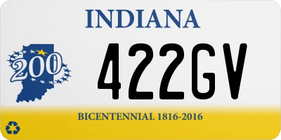 IN license plate 422GV