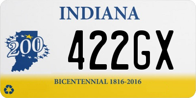 IN license plate 422GX