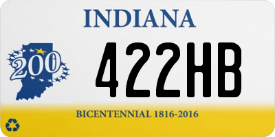 IN license plate 422HB