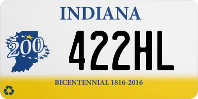 IN license plate 422HL