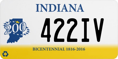 IN license plate 422IV