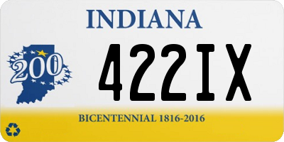 IN license plate 422IX