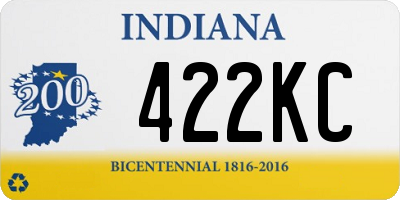 IN license plate 422KC