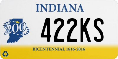 IN license plate 422KS