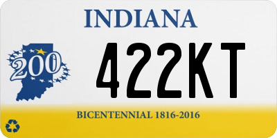 IN license plate 422KT