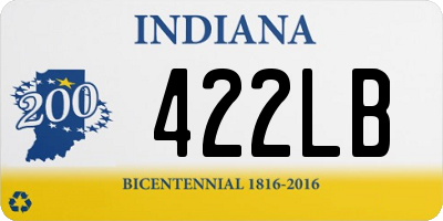 IN license plate 422LB