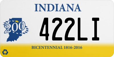 IN license plate 422LI