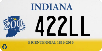 IN license plate 422LL