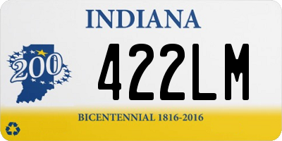 IN license plate 422LM