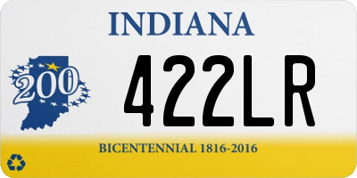 IN license plate 422LR