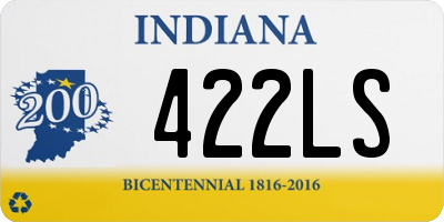 IN license plate 422LS