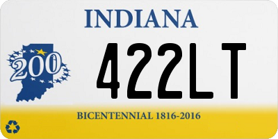 IN license plate 422LT