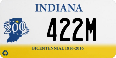 IN license plate 422M