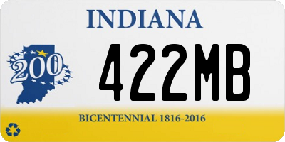 IN license plate 422MB