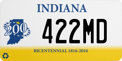 IN license plate 422MD