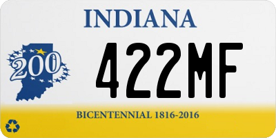 IN license plate 422MF