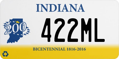 IN license plate 422ML