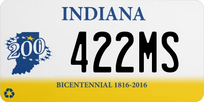 IN license plate 422MS