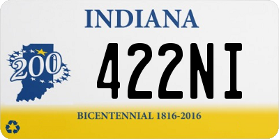 IN license plate 422NI