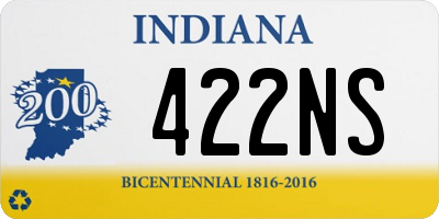 IN license plate 422NS