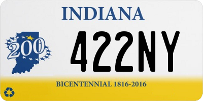 IN license plate 422NY