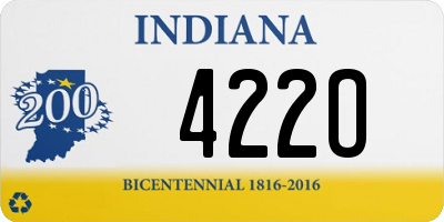 IN license plate 422O