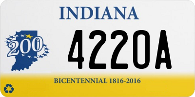 IN license plate 422OA