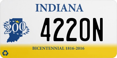 IN license plate 422ON