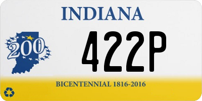 IN license plate 422P