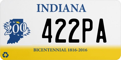 IN license plate 422PA