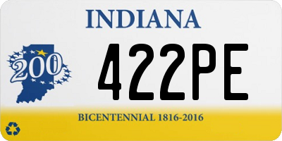 IN license plate 422PE