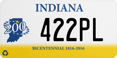 IN license plate 422PL