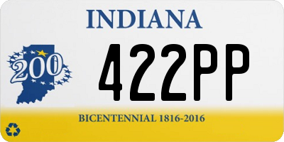 IN license plate 422PP