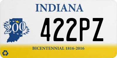 IN license plate 422PZ