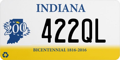 IN license plate 422QL