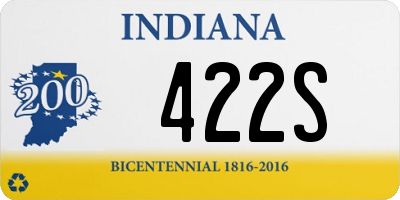 IN license plate 422S