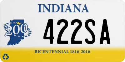 IN license plate 422SA