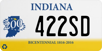 IN license plate 422SD